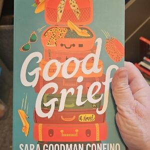 Good Grief by Sara Goodman Confino - Teal & Coral Book Cover. Buy 1 Book, Get 1